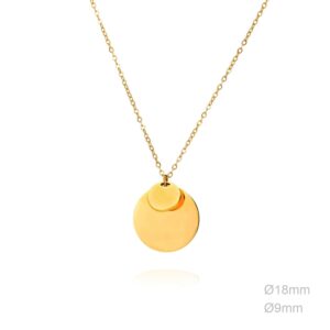 Gargantilla dorada con chapa personalizada