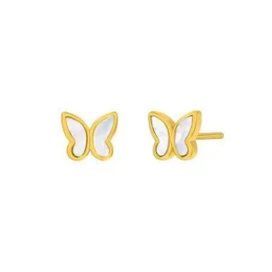 Pendientes Plata Dorada Marea Niña D03301/CF Mariposas