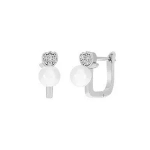 Pendientes Plata Marea Niña D03301/BW  Perla Circonitas