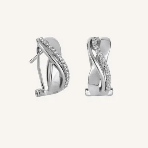 Vidal & Vidal Aros Essentials bañados en rodio con circonitas