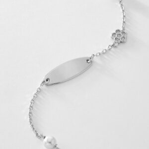 Pulsera de cadena de niña D03303/AX de plata rodiada