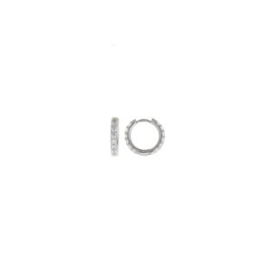 PENDIENTES PLATA RODIO ARO CIRCONITAS BLANCAS BRILLANTES
