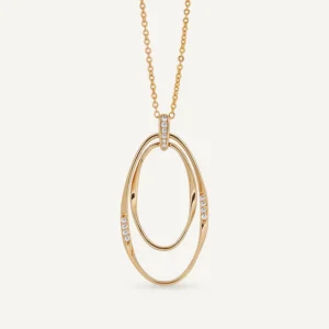Colgante óvales Flow con circonitas