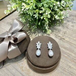 Pendientes Plata Novia con Circonitas y Perlas cultivadas