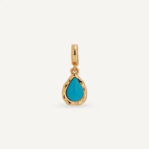 Charm Marina con piedra sintética turquesa