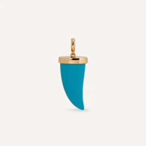 Charm Turqueta con piedra teñida azul