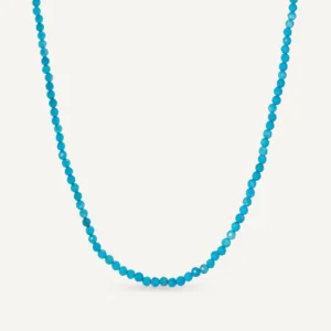 Cadena bolas con piedra turquesa