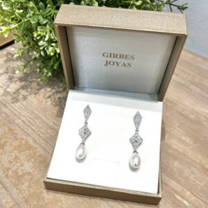 Pendientes Plata con Circonitas y Perlas