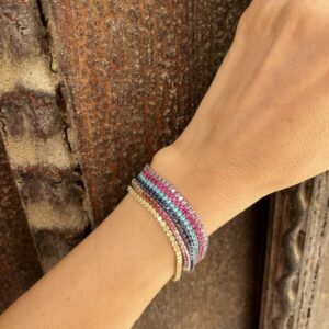 Pulsera Plata riviere con Circonitas amarillas