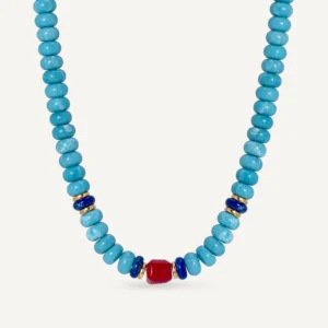 Collar Nefertiti con piedras naturales