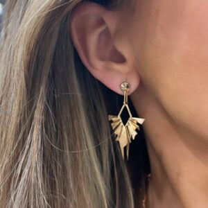 Pendientes Plata chapada Bamboo