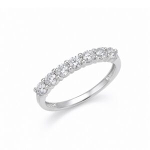Media Alianza Oro Blanco 18kts con Diamantes