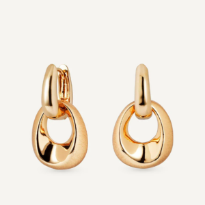 PENDIENTES AROS ENTRELAZADOS TEXTURA DUAL