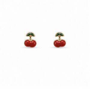 Pendientes Niña Oro 9kts Cerezas