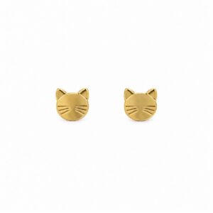 Pendientes Niña en Oro 9kts Gato