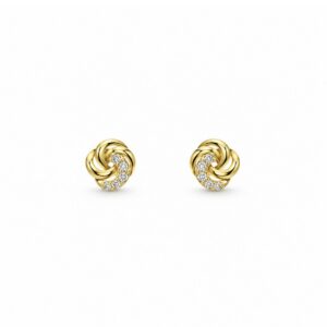 Pendientes Niña Oro 9kts con circonitas