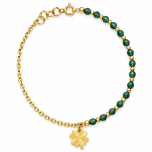 Pulsera Oro 18kts con Crisopás y trébol