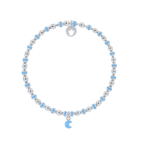PULSERA PLATA ELÁSTICA COLORS LUNA