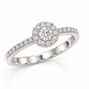 Anillo Oro blanco 18kts con Circonitas
